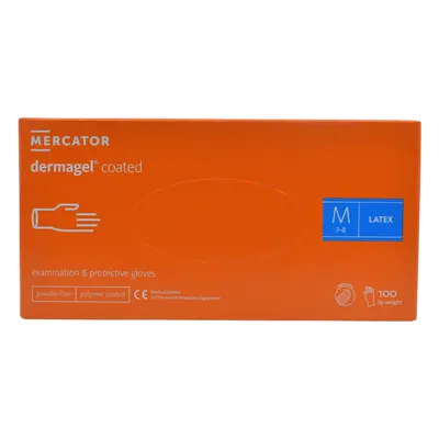 Mercator Dermagel Coated Powder-Free Examination & Protective Gloves (textured) 100 ks kesztyű M