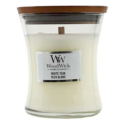 WoodWick Medium Hourglass Candle White Teak 275 g