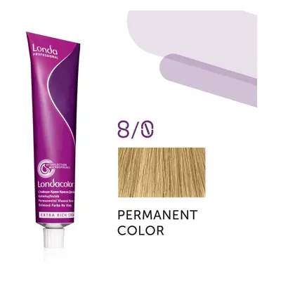 Londa Professional Permanent Color Extra Rich Creme 60 ml gazdag krémes hajfesték 8/0 Light Blon