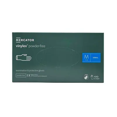 Mercator Vinylex Powder-Free Examination & Protective Gloves (smooth) 100 ks kesztyű M