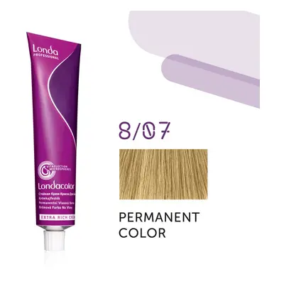 Londa Professional Permanent Color Extra Rich Creme 60 ml gazdag krémes hajfesték 8/07 Light Blo