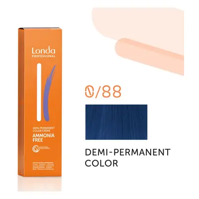 Londa Professional Demi Permanent Color Creme 60 ml gazdag krémes hajfesték 0/88 Intense Blue Mi