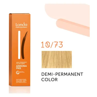 Londa Professional Demi Permanent Color Creme 60 ml gazdag krémes hajfesték 10/73 Lightest Blond