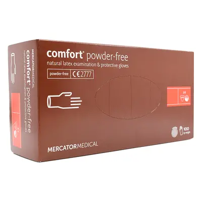 Mercator Comfort Powder-Free Latex Examination & Protective Gloves (fingertip textured) 100 ks k