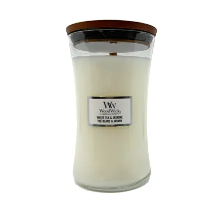 WoodWick Large Hourglass Candle White Tea & Jasmine 610 g