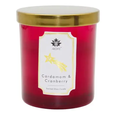 Arôme Glass Scented Candle Cardamon & Cranberry 125 g