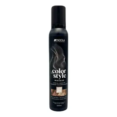 Indola Color Style Mousse 200 ml félig tartós hajfesték Beige Blonde