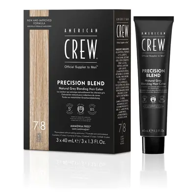 American Crew Precision Blend Natural Grey Blending Hair Color 3 x 40 ml szín 7/8 Light