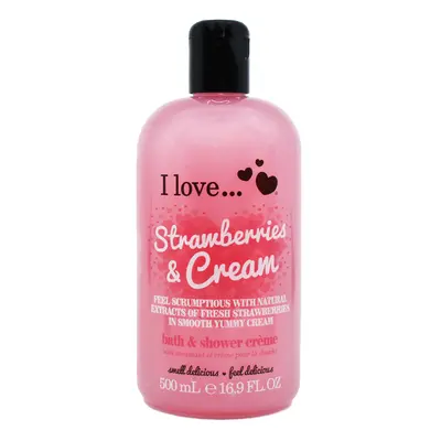 I Love Strawberries & Cream Bath & Shower Creme 500 ml