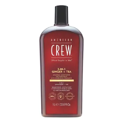 American Crew 3-in-1 Ginger + Tea Shampoo, Conditioner and Body Wash 1000 ml