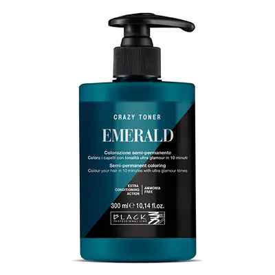 Black Professional Crazy Toner Semi-permanent Hair Colour 300 ml félig tartós hajfesték Emerald