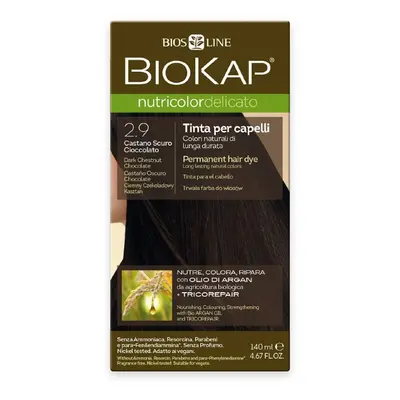 BioKap Nutricolor Delicato Permanent Hair Color 140 ml ammónia mentes festék 2.9 Dark Chestnut C