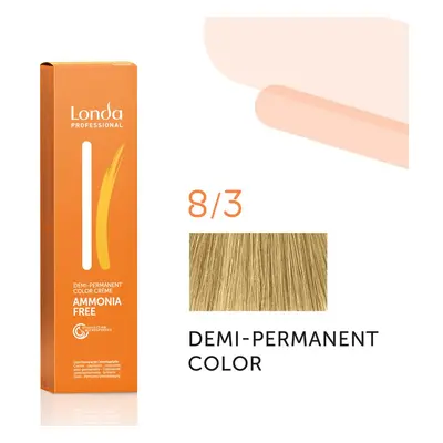 Londa Professional Demi Permanent Color Creme 60 ml gazdag krémes hajfesték 8/3 Light Blond Gold