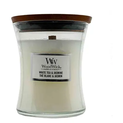 WoodWick Medium Hourglass Candle White Tea & Jasmine 275 g