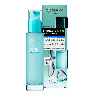 L'Oreal Paris Hydra Genius 72H Liquid Moisturiser For Normal To Dry Skin 70 ml