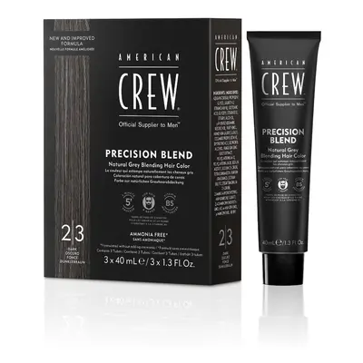 American Crew Precision Blend Natural Grey Blending Hair Color 3 x 40 ml szín 2/3 Dark