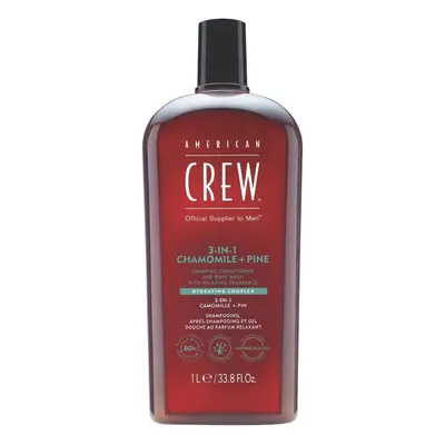 American Crew 3-in-1 Chamomile + Pine Shampoo, Conditioner and Body Wash 1000 ml