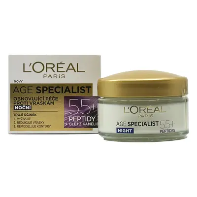 L'Oréal Paris Age Specialist 55+ obnovující noční krém proti vráskám 50ml