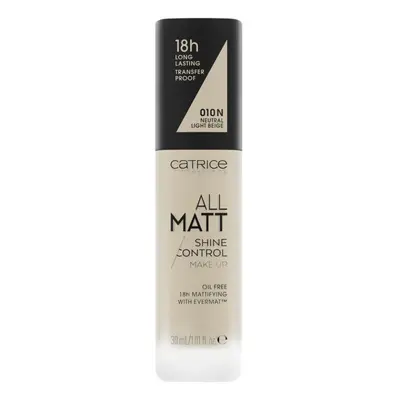 Catrice All Matt Shine Control Make Up 18h 30 ml make-up 010 N - Neutral Light Beige