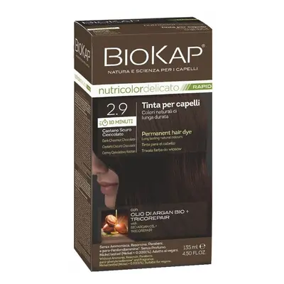 BioKap Nutricolor Delicato Rapid Permanent Hair Color 135 ml ammónia mentes festék 2.9 Dark Ches