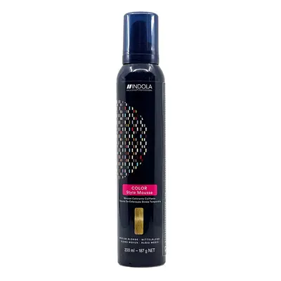 Indola Color Style Mousse 200 ml félig tartós hajfesték Medium Blonde