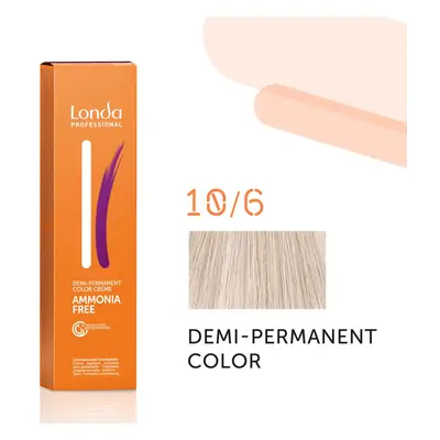 Londa Professional Demi Permanent Color Creme Hair Color 60 ml gazdag krémes hajfesték 10/6 Ligh