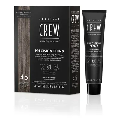 American Crew Precision Blend Natural Grey Blending Hair Color 3 x 40 ml szín 4/5 Medium Natural