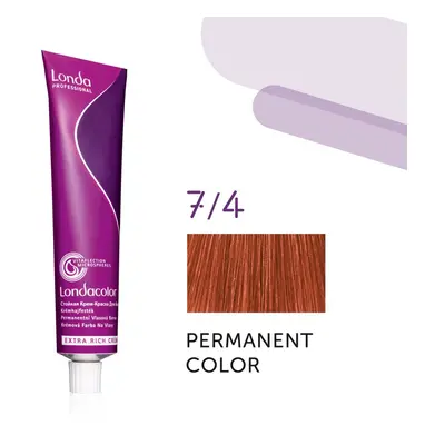 Londa Professional Permanent Color Extra Rich Creme 60 ml gazdag krémes hajfesték 7/4 Medium Blo