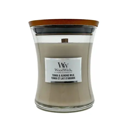 WoodWick Mini Hourglass Candle Tonka & Almond Milk 85 g