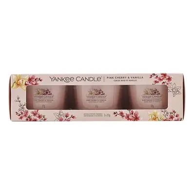 Yankee Candle 3 Pack Filled Votive Pink Cherry Vanilla