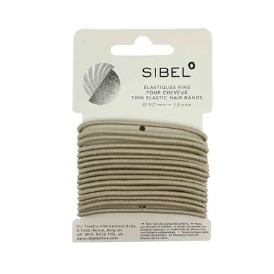 Sibel Elastic Thin Hair Bands Blonde 50 mm 16 ks