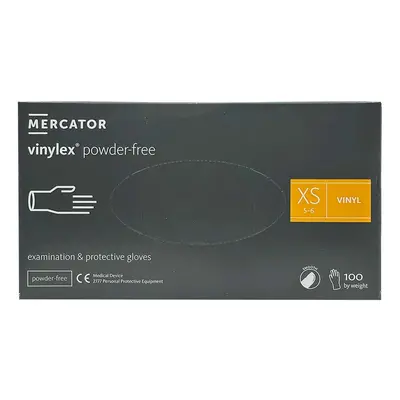 Mercator Vinylex Powder-Free Examination & Protective Gloves (smooth) 100 ks kesztyű XS