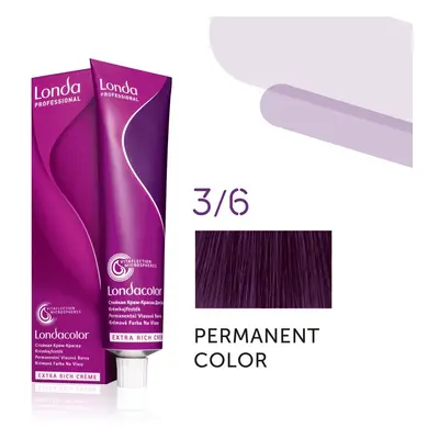 Londa Professional Permanent Color Extra Rich Creme 60 ml gazdag krémes hajfesték 3/6 Dark Brune