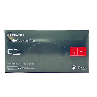 Mercator Vinylex Powder-Free Examination & Protective Gloves (smooth) 100 ks kesztyű L