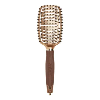 Olivia Garden Expert Care Flex Brush Boar Bristles Gold & Brown