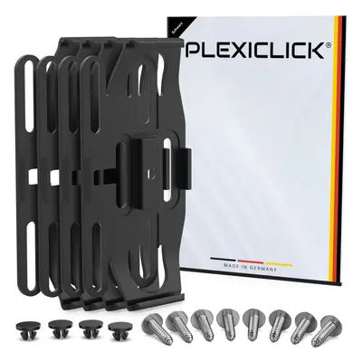 Plexiclick V2 fekete rendszámtartó (113 mm)