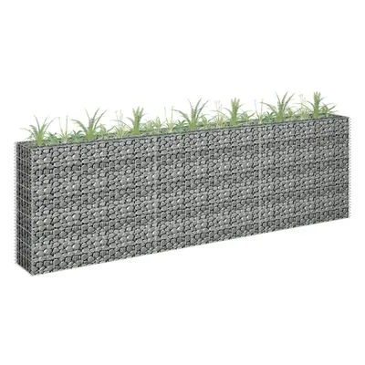 Horganyzott acél gabion magaságyás 270 x 30 x 90 cm