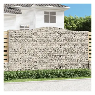 6 db íves horganyzott vas gabion kosár 400x50x220/240 cm