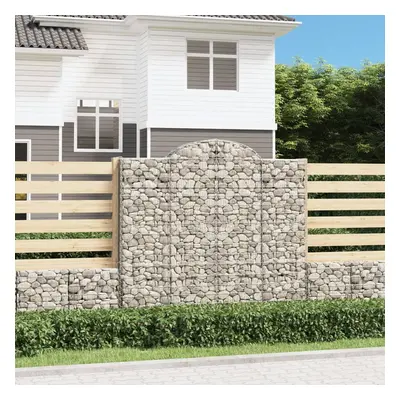 2 db íves horganyzott vas gabion kosár 200x50x180/200 cm