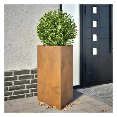 Corten acél háromszög alakú kerti ültetőláda 50x43x75 cm