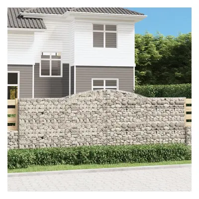 4 db íves horganyzott vas gabion kosár 400x30x140/160 cm