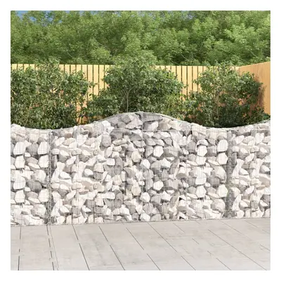 Íves horganyzott vas gabion kosár 200x30x100/120 cm