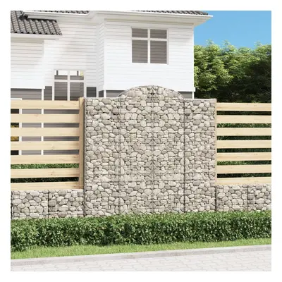 2 db íves horganyzott vas gabion kosár 200x50x200/220 cm