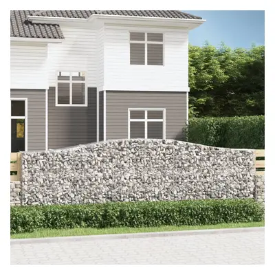 Íves horganyzott vas gabion kosár 400x50x120/140 cm