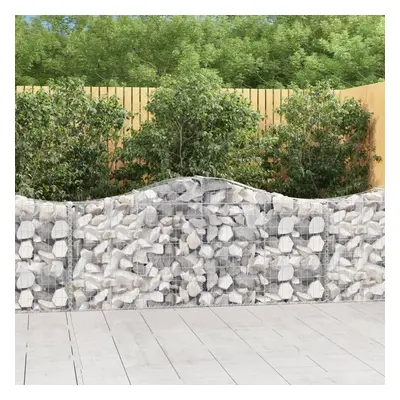 9 db íves horganyzott vas gabion kosár 200x30x80/100 cm