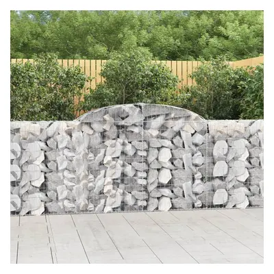 7 db íves horganyzott vas gabion kosár 300 x 30 x 100/120 cm