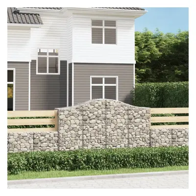 4 db íves horganyzott vas gabion kosár 200x50x120/140 cm