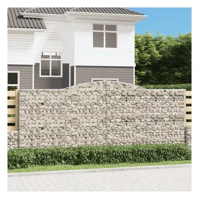 6 db íves horganyzott vas gabion kosár 400x50x160/180 cm