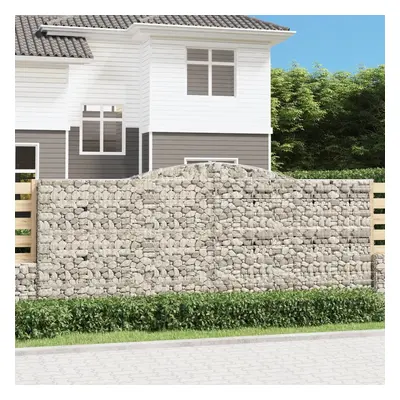 2 db íves horganyzott vas gabion kosár 400x30x160/180 cm