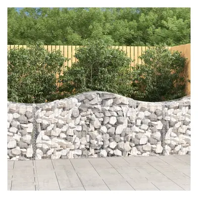 2 db íves horganyzott vas gabion kosár 200x50x80/100 cm